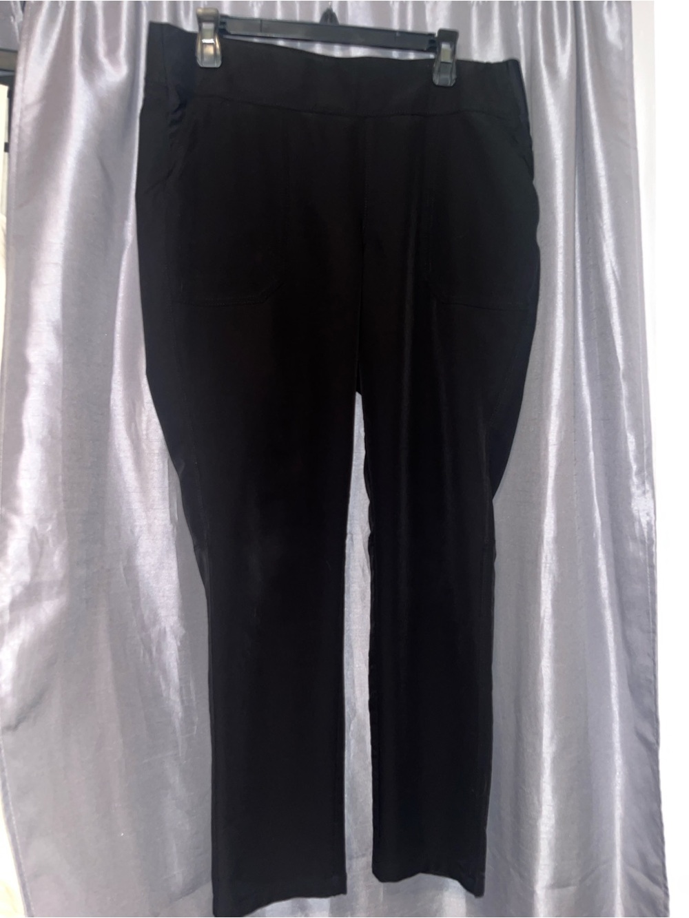 Weatherproof Black Pull-On Straight-Leg Pants